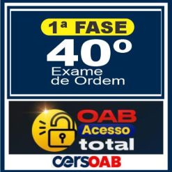 Curso OAB 1ª Fase 40 (Acesso Total) Cers 2023